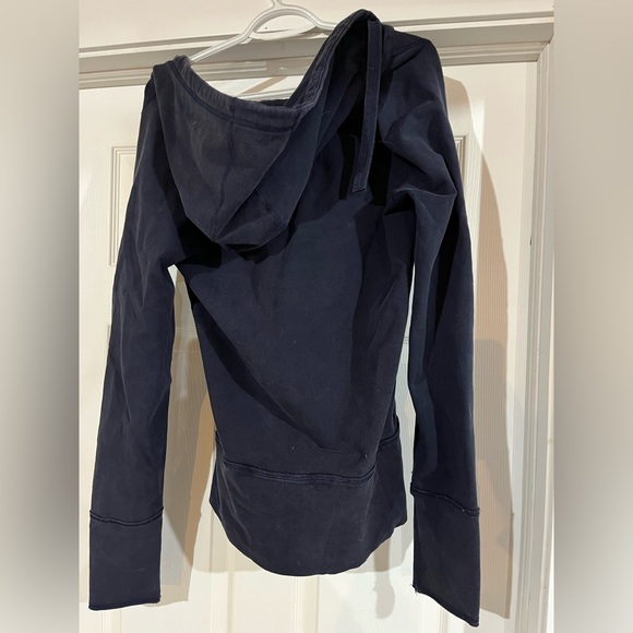 LULULEMON heavyweight vintage dark blue v-neck hoodie pullover - Picture 3 of 3